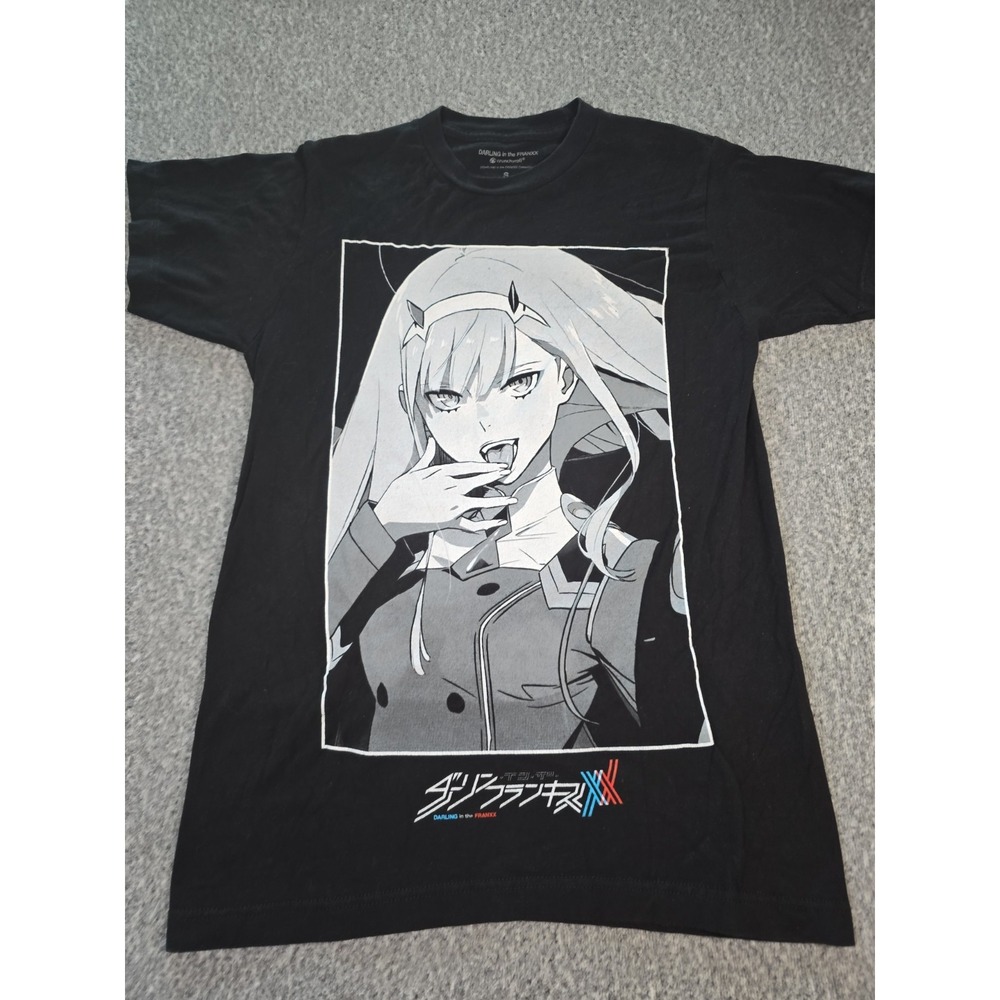 Darling in The Franxx Unisex Black Graphic Tee Small Anime Crew Crunchyroll